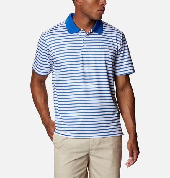 Columbia Skiff Cast Polo Blue White For Men's NZ15230 New Zealand